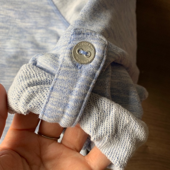 Calvin Klein blue cowl neck hi low sweater - Picture 8 of 12